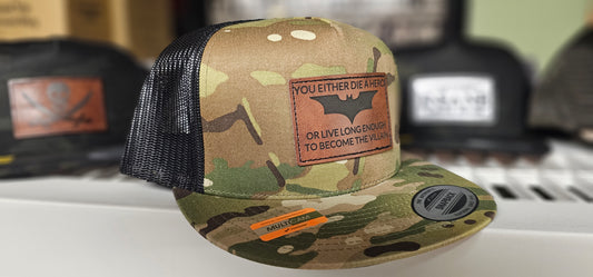 Multicam Trucker - Die a Hero Leather Patch