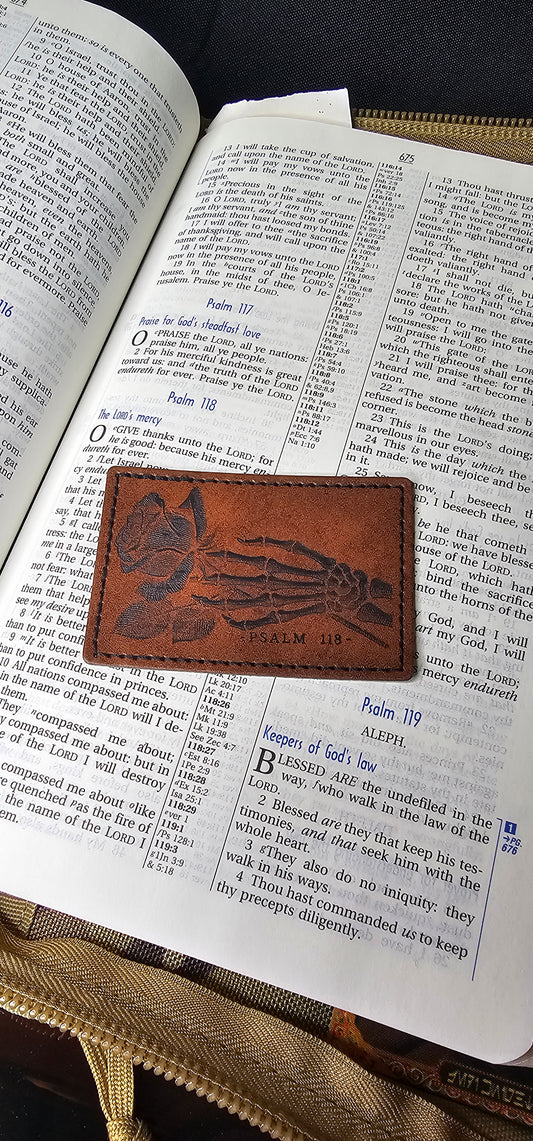 Life & Death Rose Leather Patch